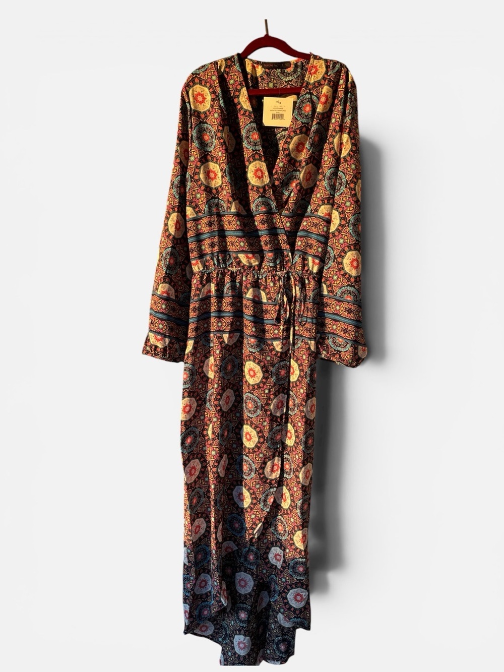 Bohemian Floral Print Maxi Dress in Multicolor